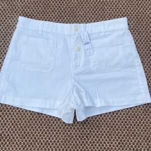 J Crew Women’s White Cotton Shorts
